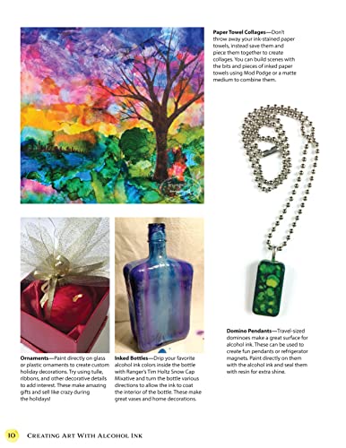 Creating Art with Alcohol Ink: Complete Guide to 12 Easy Techniques, 17 Spectacular Projects (Design Originals) How to Paint with Dripping, Pouring, Layering, Masking, and More, Step-by-Step