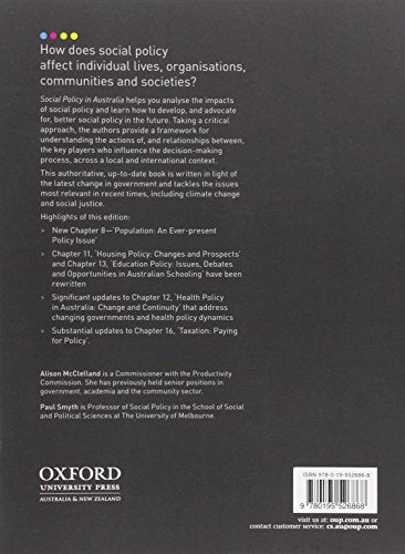 Social Policy in Australia: Understanding for Action
