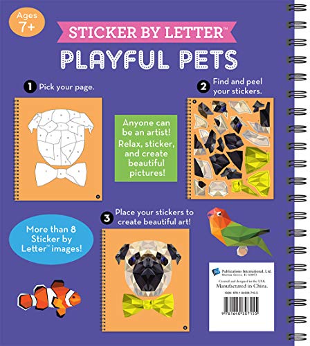 Brain Games - Sticker by Letter: Playful Pets (Sticker Puzzles - Kids Activity Book)