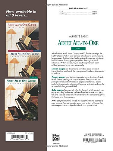 Adult All-in-One Course: lesson, theory, solo. Level 3 (Alfred's Basic Adult Piano Course) (Alfred's Basic Adult Piano Course, Bk 3)