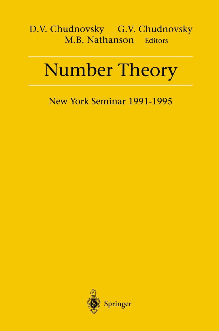 Number Theory: New York Seminar 1991-1995