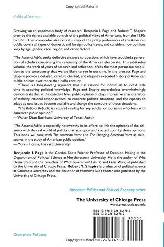 The Rational Public: Fifty Years of Trends in Americans' Policy Preferences (American Politics and Political Economy Series)