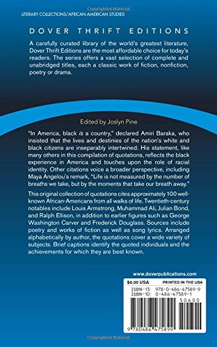 Book of African-American Quotations (Dover Thrift Editions: Black History)