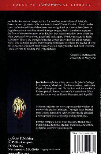 Republic (Focus Philosophical Library) — back cover