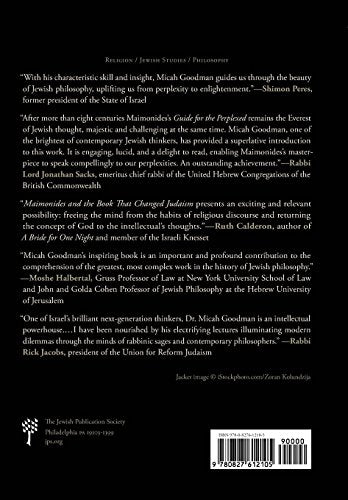 Maimonides and the Book That Changed Judaism: Secrets of "The Guide for the Perplexed" — back cover