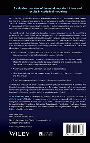 Foundations of Linear and Generalized Linear Models (Wiley Series in Probability and Statistics)