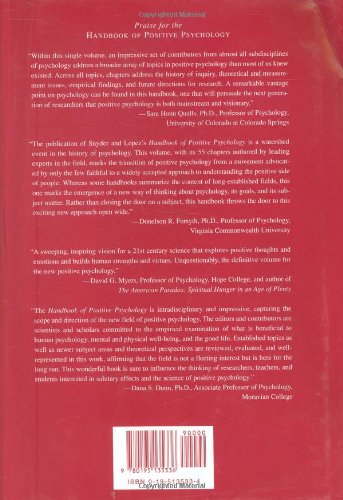 Handbook of Positive Psychology by Snyder, C. R.