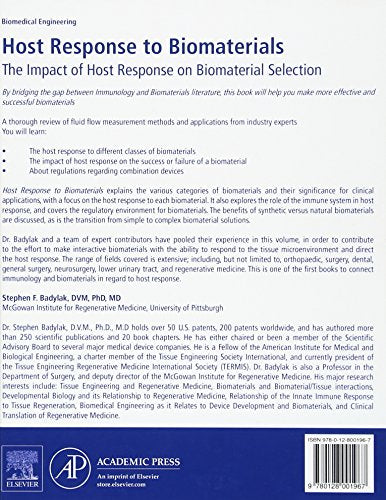 Host Response to Biomaterials: The Impact of Host Response on Biomaterial Selection