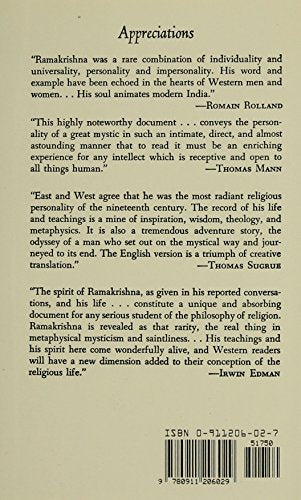 Gospel of Sri Ramakrishna :Abridged Edition — back cover