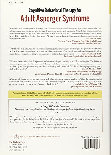 Cognitive-Behavioral Therapy for Adult Asperger Syndrome, First Edition (Guides to Individualized Evidence-Based Treatment)