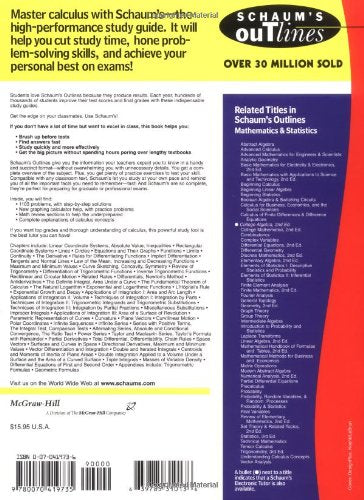 Schaums Outline of Calculus (Fourth Edition)