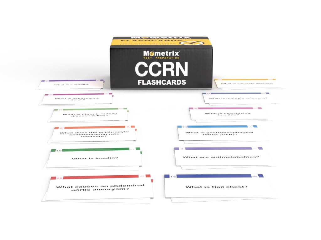 CCRN Study Cards 2025-2026: CCRN Adult Exam Review and Practice Test Questions [Color Coded]
