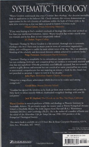 Systematic Theology: An Introduction to Biblical Doctrine — back cover