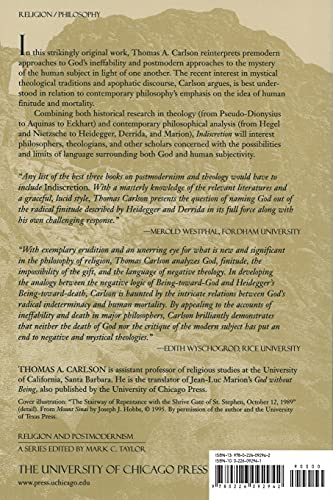 Indiscretion: Finitude and the Naming of God (Religion and Postmodernism)