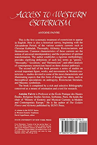 Access to Western Esotericism (Suny Series, Western Esoteric Traditions) (Suny Series in Western Esoteric Traditions)