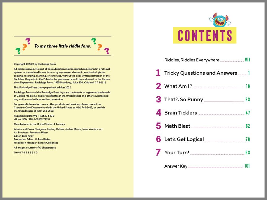 The Big Riddle Book for Kids: Tricky Puzzles