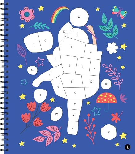 Brain Games - Sticker by Letter: Glitter Fairies: Includes 1 Glitter Sticker Sheet to Complete Each Image!