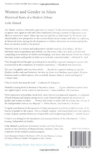 Women and Gender in Islam: Historical Roots of a Modern Debate — back cover
