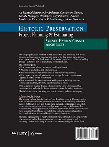 Historic Preservation: Project Planning and Estimating