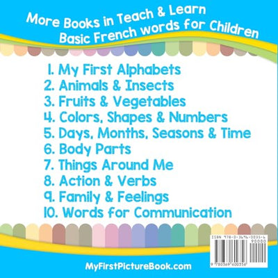 My First French Alphabets Picture Book with English Translations: Bilingual Early Learning & Easy Teaching French Books for Kids (Teach & Learn Basic French words for Children)