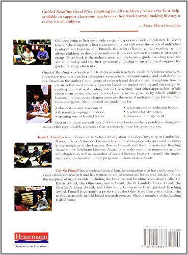 Guided Reading: Good First Teaching for All Children (F&P Pr
