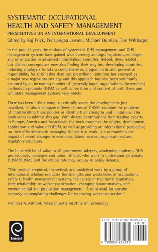 Systematic Occupational Health and Safety Management: Perspectives on an International Development