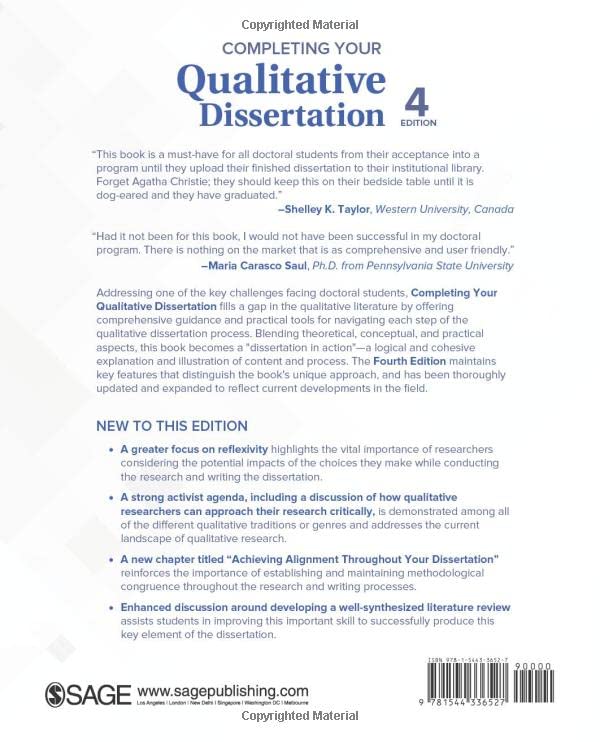 Completing Your Qualitative Dissertation: A Road Map From Beginning to End