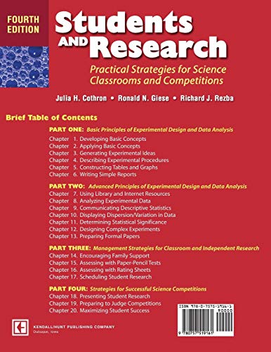 Students and Research: Practical Strategies for Science Classrooms and Competitions