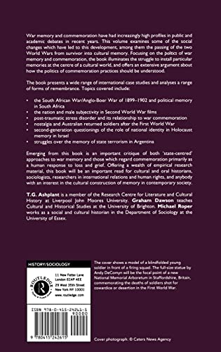 The Politics of War Memory and Commemoration (Routledge Studies in Memory and Narrative)