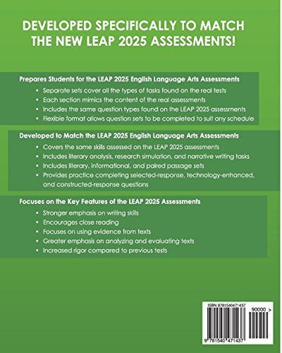 LOUISIANA TEST PREP LEAP 2025 Practice Book English Language Arts Grade 3: Practice and Preparation for the LEAP 2025 ELA Tests