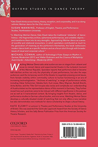 Watching Weimar Dance (Oxford Studies in Dance Theory)