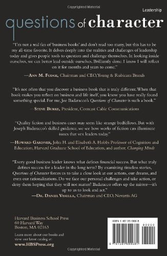 Questions of Character: Illuminating the Heart of Leadership Through Literature