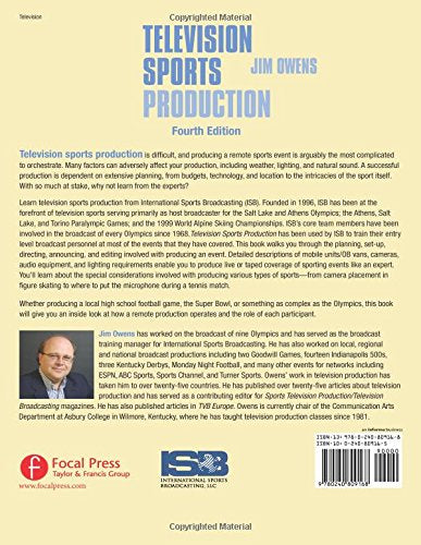 Television Sports Production — back cover