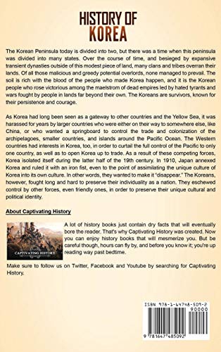 History of Korea: A Captivating Guide to Korean History, Including Events Such as the Mongol Invasions, the Split into North and South, and the Korean War