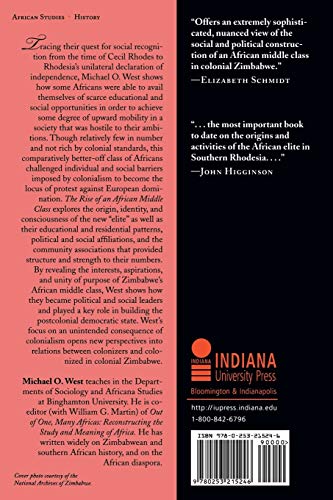 The Rise of an African Middle Class: Colonial Zimbabwe, 1898-1965