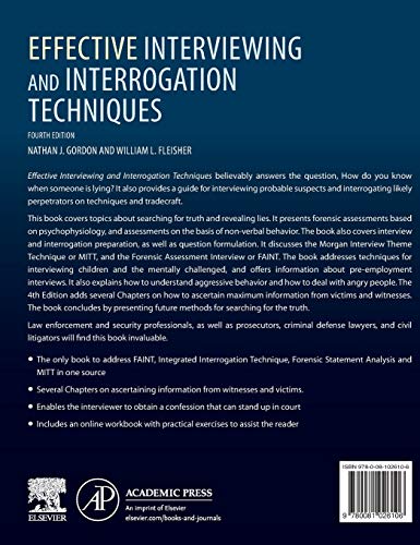 Effective Interviewing and Interrogation Techniques by Gordo