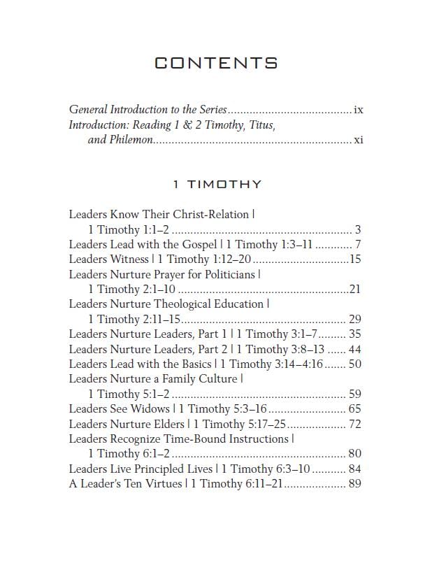 1 and 2 Timothy, Titus, and Philemon: Wisdom for Every Church Leader (New Testament Everyday Bible Study Series)