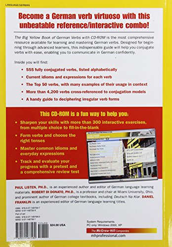 The Big Yellow Book of German Verbs (Book w/CD-ROM): 555 Fully Conjugated Verbs (Big Book of Verbs)