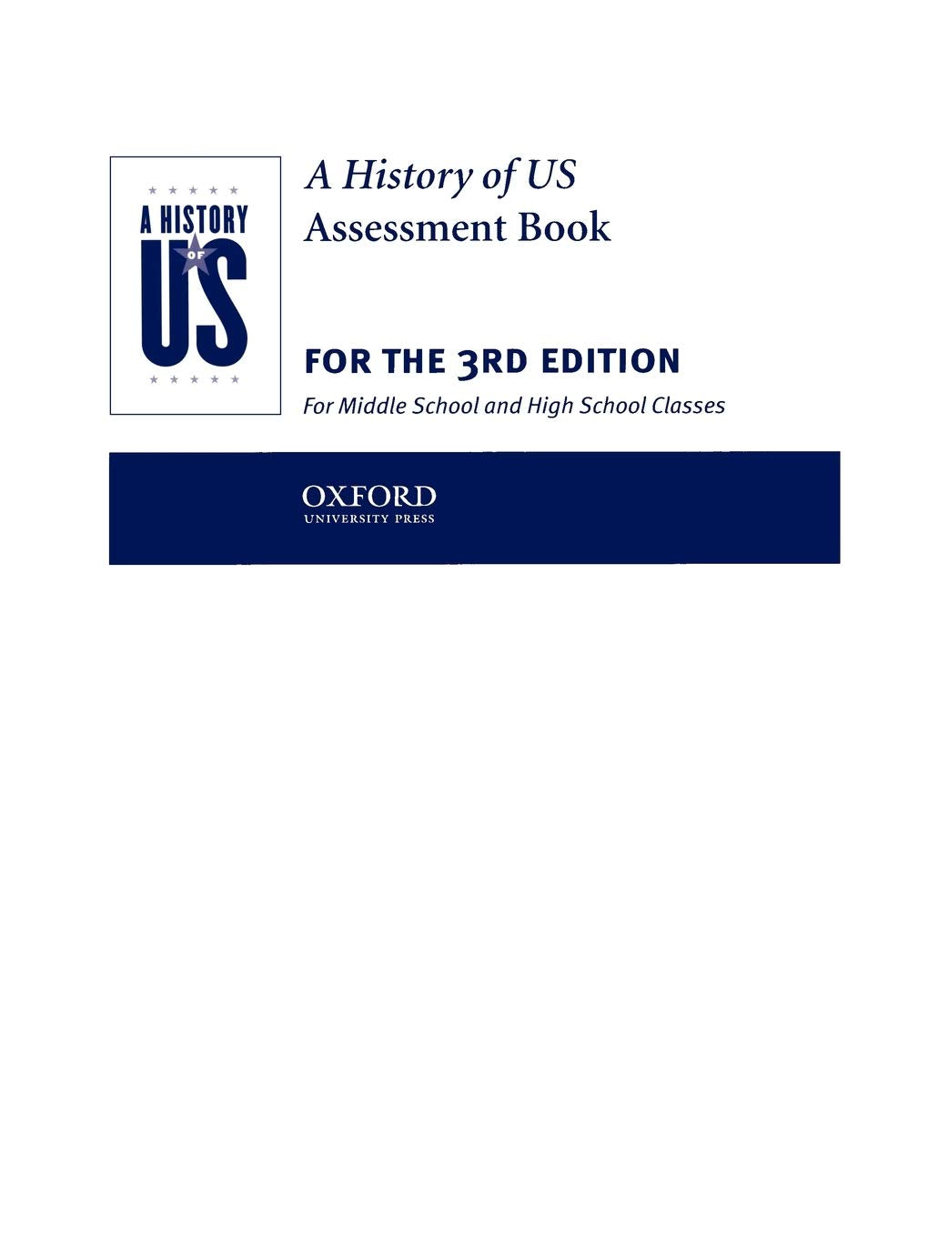 A History of US: Assesment Books 1-10