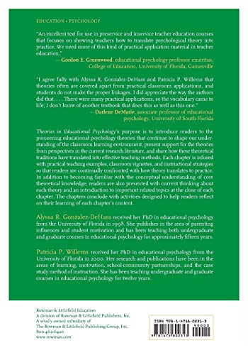 Theories in Educational Psychology: Concise Guide To Meaning And Practice — back cover