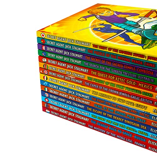 Secret Agent Jack Stalwart Collection 14 Books Set (USA, Australia, France, Great Britain, Cambodia, Kenya ,China, Italy, Russia, Mexico, Japan, Artic, Nepal, Egypt)