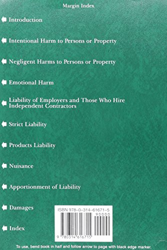 A Concise Restatement of Torts, 3d (American Law Institute) — back cover