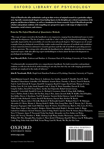 The Oxford Handbook of Quantitative Methods, Volume 1 (Oxford Library of Psychology)