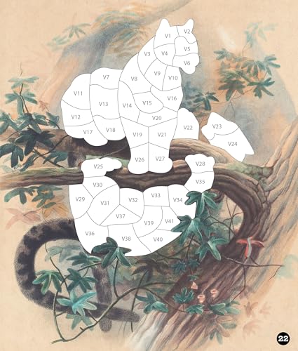 Brain Games - Sticker by Number - Vintage: Animals (28 Images to Sticker)