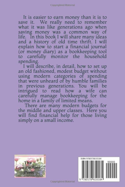 An Old Fashioned Budget: Humble Financial Management for the Christian Housewife