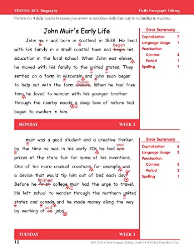 Daily Paragraph Editing, Grade 5 Teacher Edition