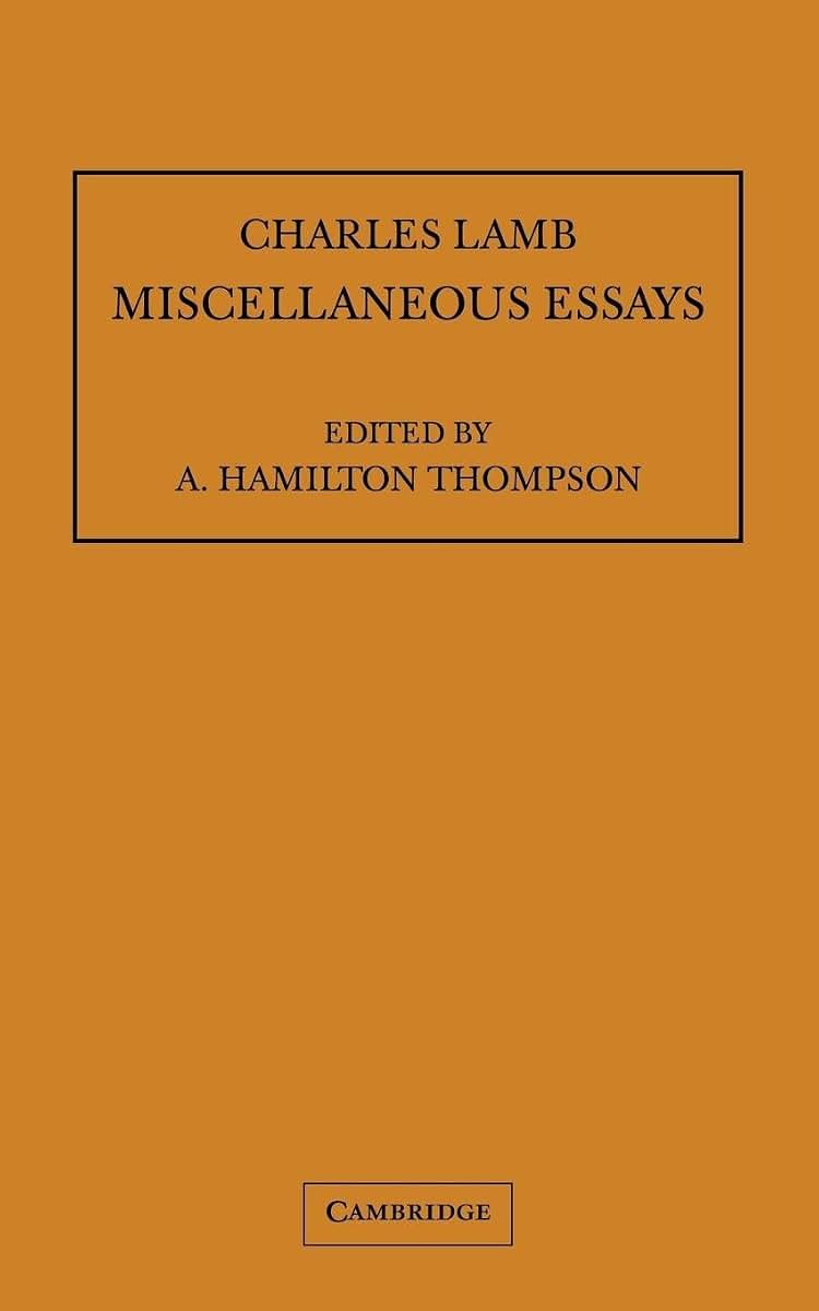 Miscellaneous Essays (Lamb Miscellaneous Essays; Pitt Press)
