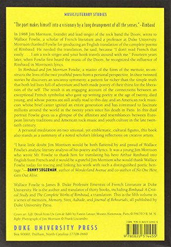 Rimbaud and Jim Morrison: The Rebel as Poet