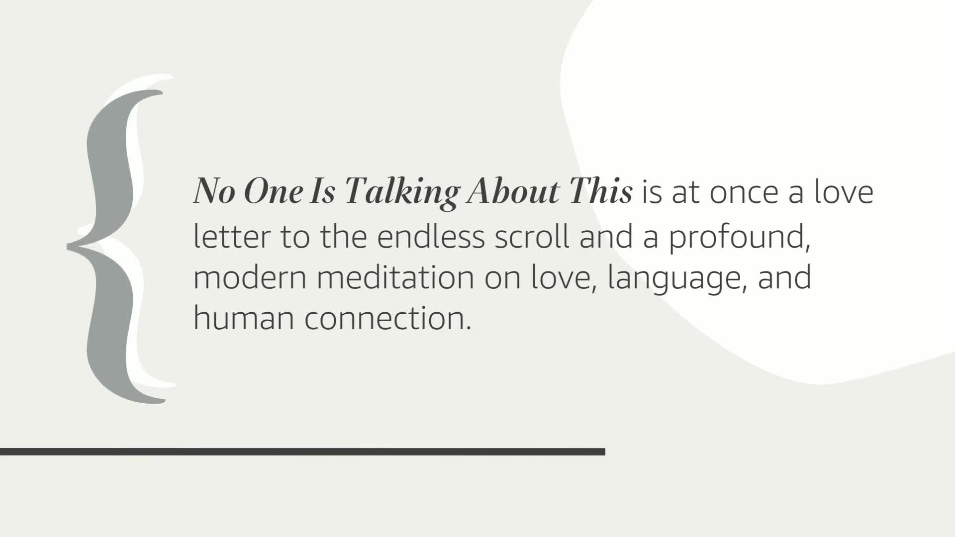 No One Is Talking About This: A Novel