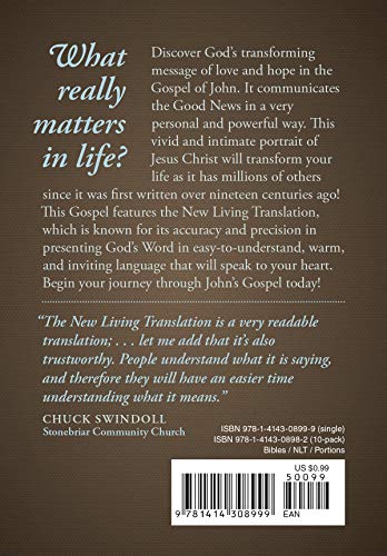 Gospel of John: New Living Translation (Pack of 10) by Tynda